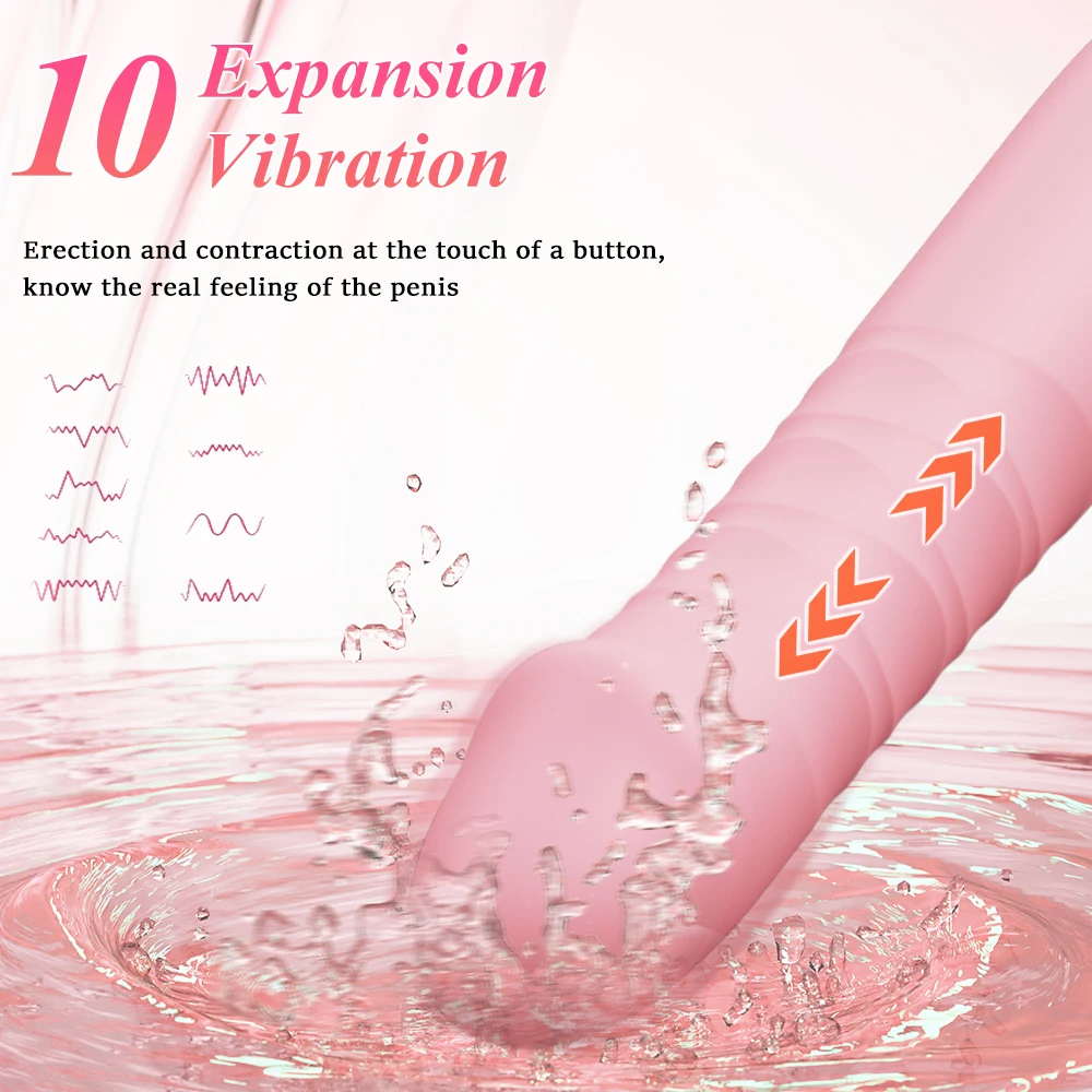 Powerful G-Spot Vibrator Female Clitoris Stimulator Thrusting Telescopic Dildo Vagina Massager Masturbation Sex Toy for Women