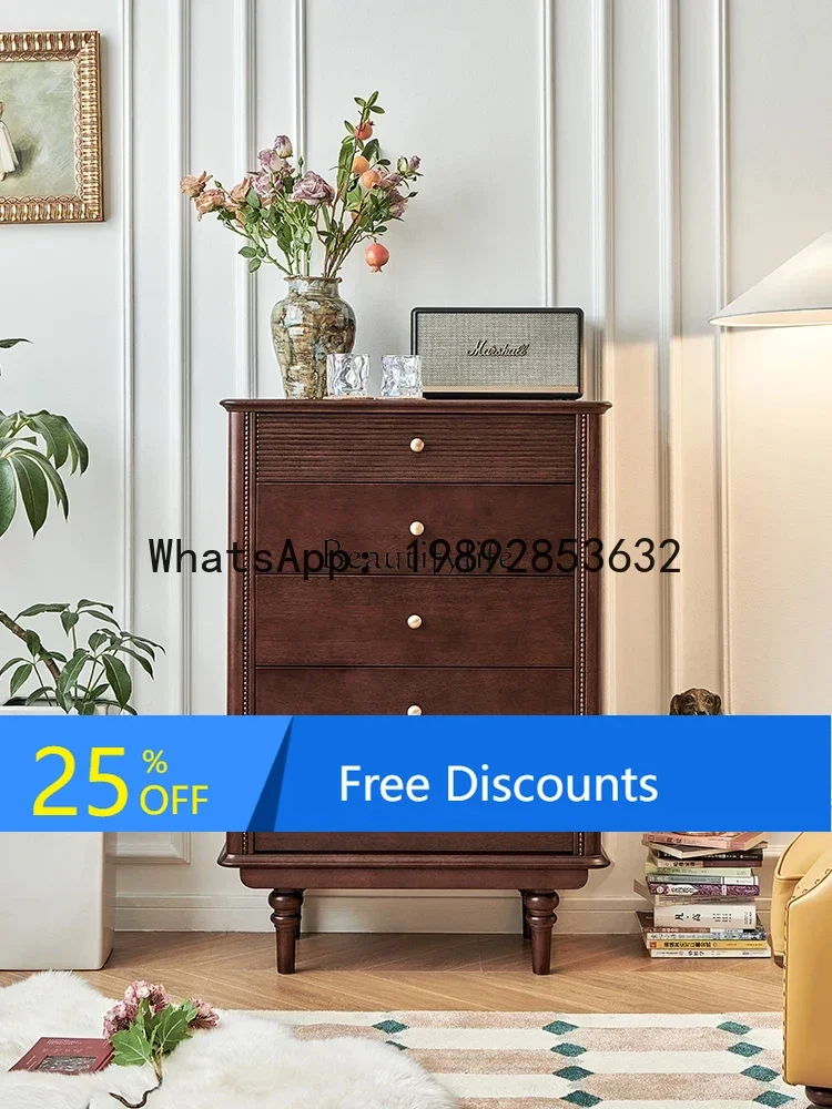 

HH2 1LMedieval style all-solid wood chest of drawers, living room lying against the wall