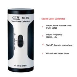 CEM SC-05 Industrial Noise / Sound Level Calibrator 94dB and 114dB 1000Hz IEC 942 Class 2