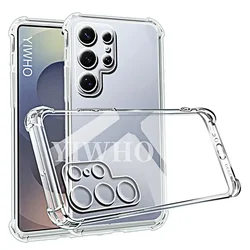 Shockproof Phone Case for Samsung Galaxy s25 ultra S24 FE Transparent Clera Back Covers S24 S23 S22 S21 Plus FE ultra phonecases