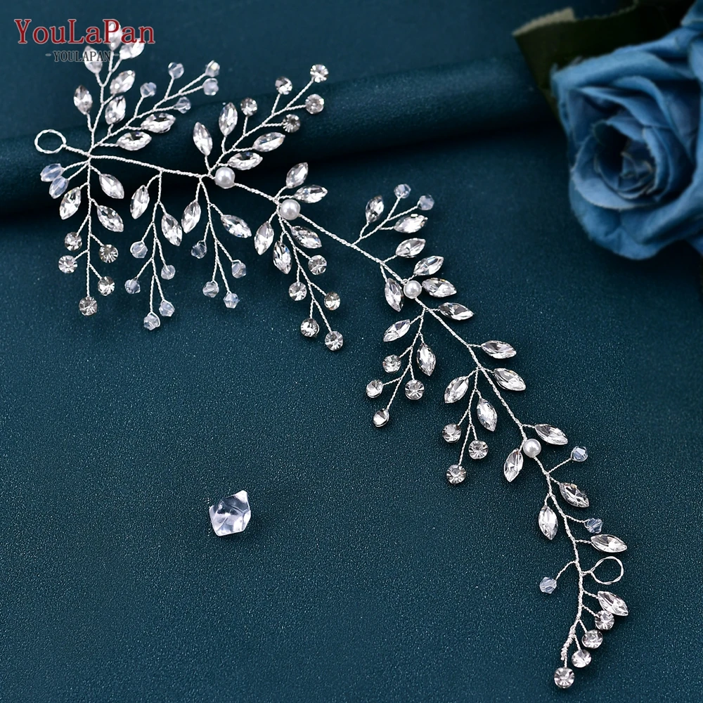 YouLaPan Bridal Headband Rhinestone Hair Accessories Wedding Rhinestone Hairpiece Bridesmaid Jewelry Head Decoration HP21