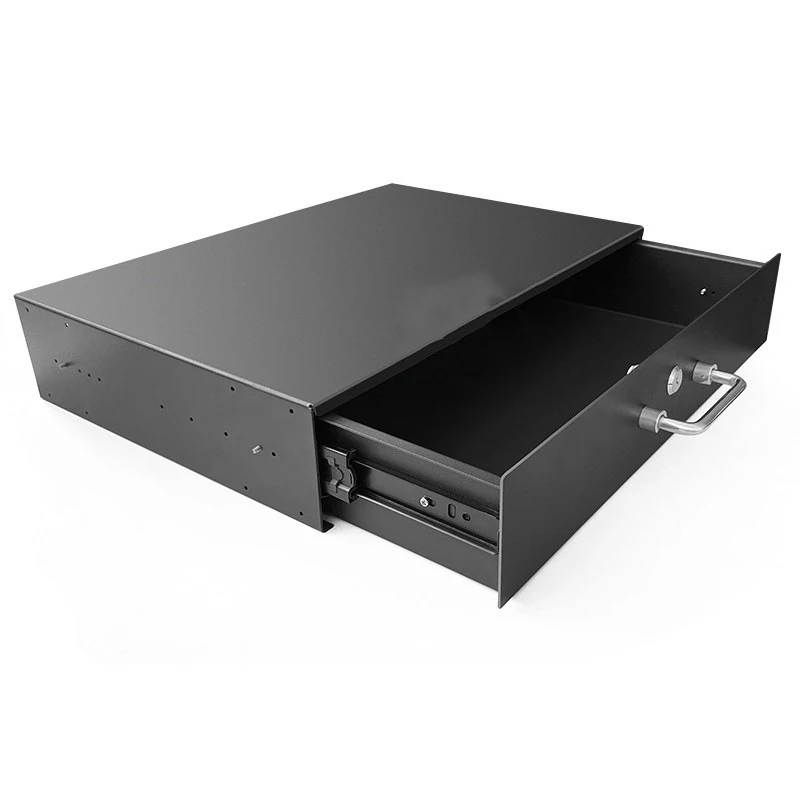 19-Inch Network Server Cabinet 1U/2U Drawer Cabinet Accessories Aviation Case Telescopic Microphone Drawer Flight Case Hardware