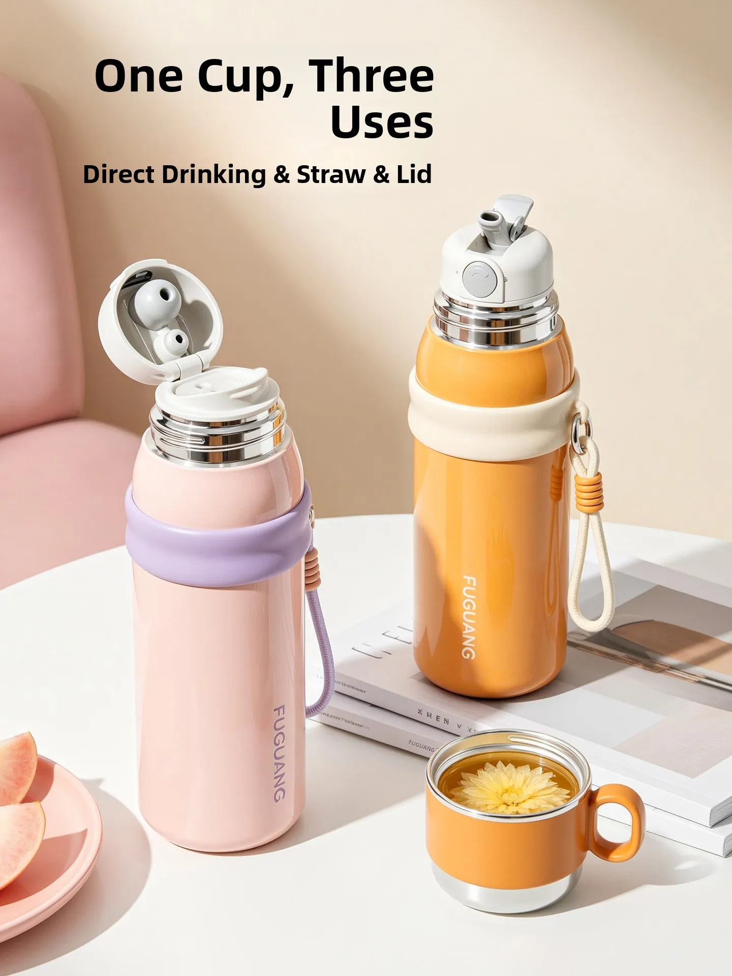 fuguo-stainless-steel-insulated-water-bottle-straw-cup-portable-large-capacity-for-students-anti-leakage-thermal-cup-mug