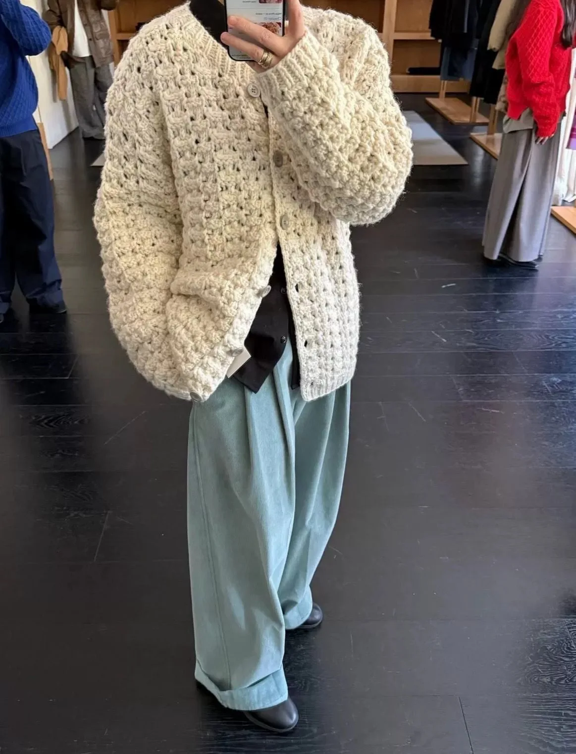 Retro Corduroy Loose Casual Pants Commute Sle Straight Leg Cotton Blend Women's Faion Autumn Winter New Arrival