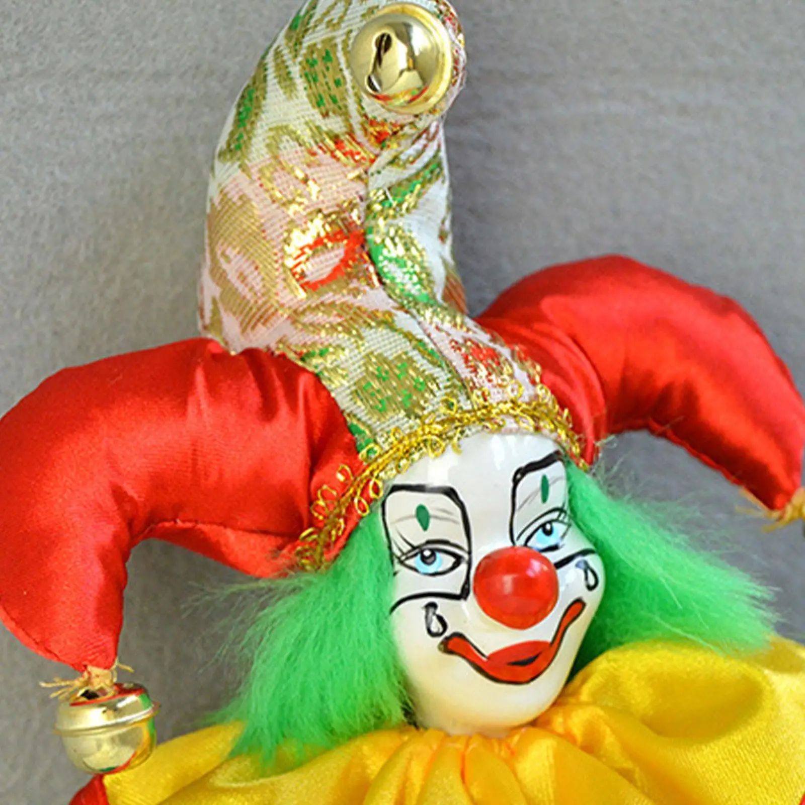 

Clown Doll Harlequin Doll Arts Crafts Collections Decoration Desktop Decor Ceramic Kids Toys for Christmas Birthday Gifts