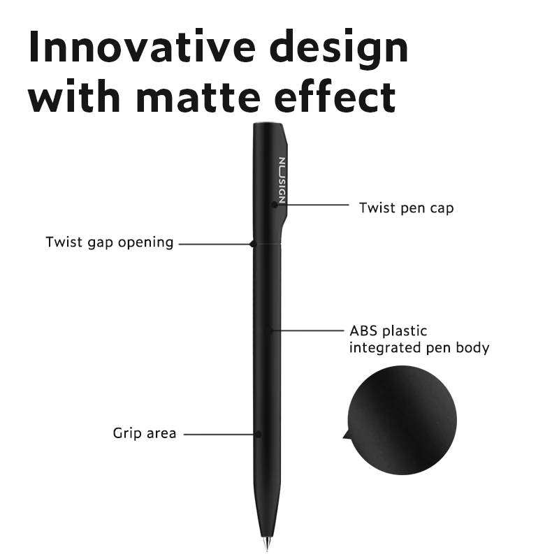 قلم جل معدني ممتاز من DELI مقاس 0.5 مم بتصميم ألماني قابل للدوران حبر أسود لمكتب التوقيع التنفيذي وأدوات كتابة الهدايا