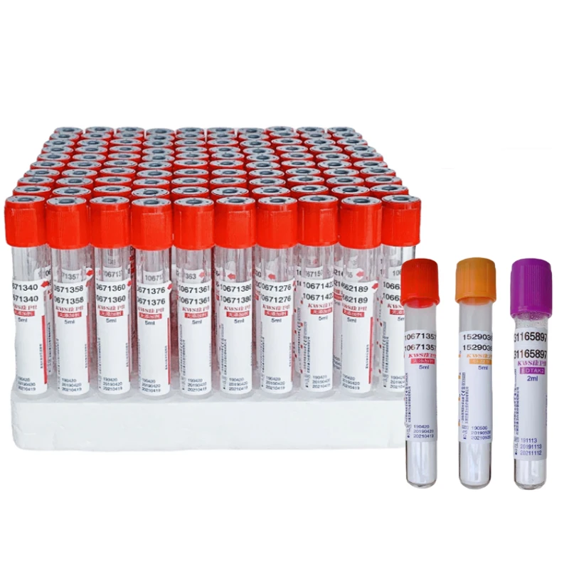 Lab Vacuum Blood Collection Coagulation Tubes sampling tube No Additive Tube Blood Collection Tube teaching Supplies 100pcs