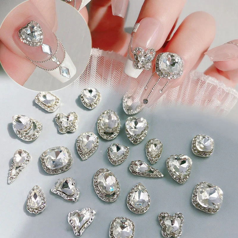 1 قطعة ثلاثية الأبعاد كريستال حجر الراين سحر مسمار الفن الديكور بريق حجر الراين ل مانيكير الأظافر لوازم مجوهرات أجزاء اكسسوارات