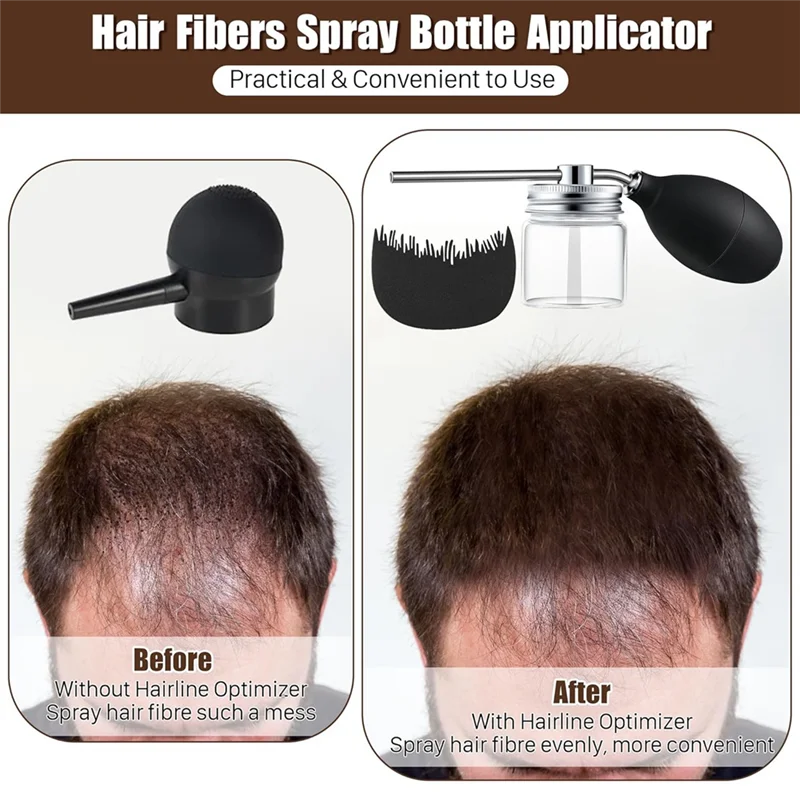 Hair Fiber Sprays Bottle Powder Duster Formulti Purpose Indoor Andoutdoor Use Forhair,Fiber Powder Sprays Bottle
