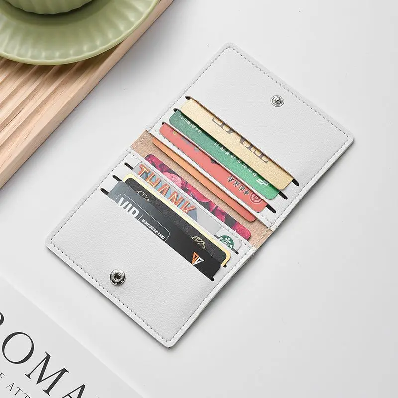 

Ultra-thin Card Bag Compact Bank ID Card Case Leather Man Women Travel Passport Holder with Credit Card Holder Simple Wallet