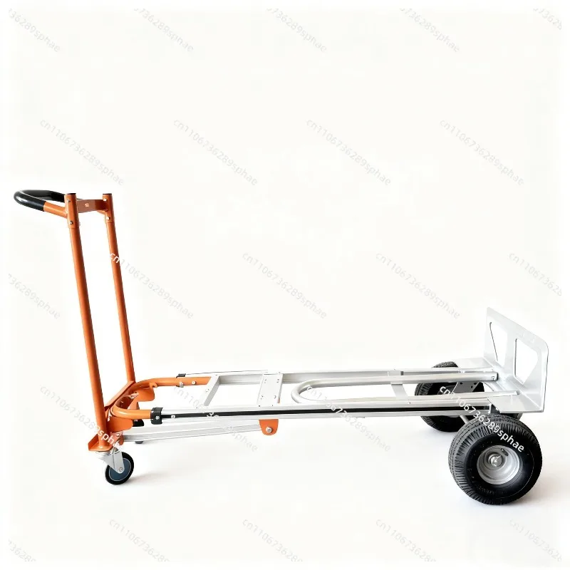 Industrial Folding Dolly，Heavy Duty 1000 Lbs Capacity 4-in-1 Cart, Aluminum， with 10 