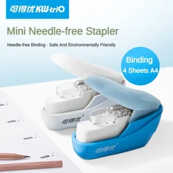 No Nails Staple Stapler Without Staple Mini Book Paper Stapleless Stapler Stapling Machine Stationary Office School Supplies