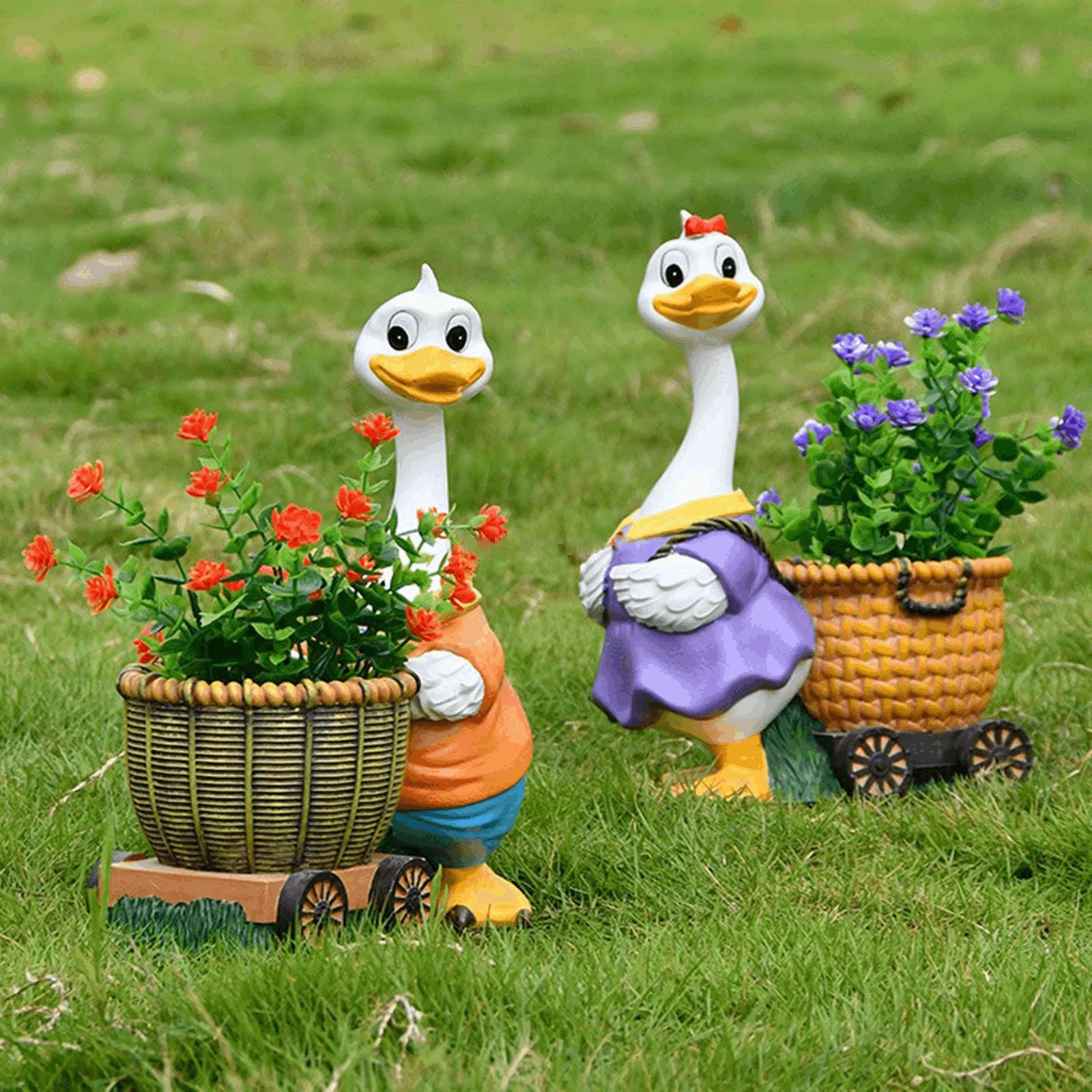 

Outdoor Garden Villa Courtyard Decoration Ornaments Creative Flower Pot Cartoon Duck Animal Flower Tank Garden Landscape Sculptu