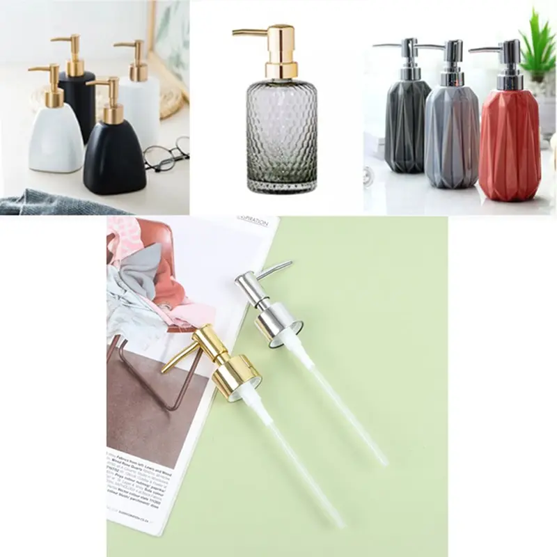 Metal DIY Soap Pump Liquid Lotion Dispenser Replacement Head Jar Tube 28/400 Thread Standard Pump Cap Cap Liquid Soap Dispenser