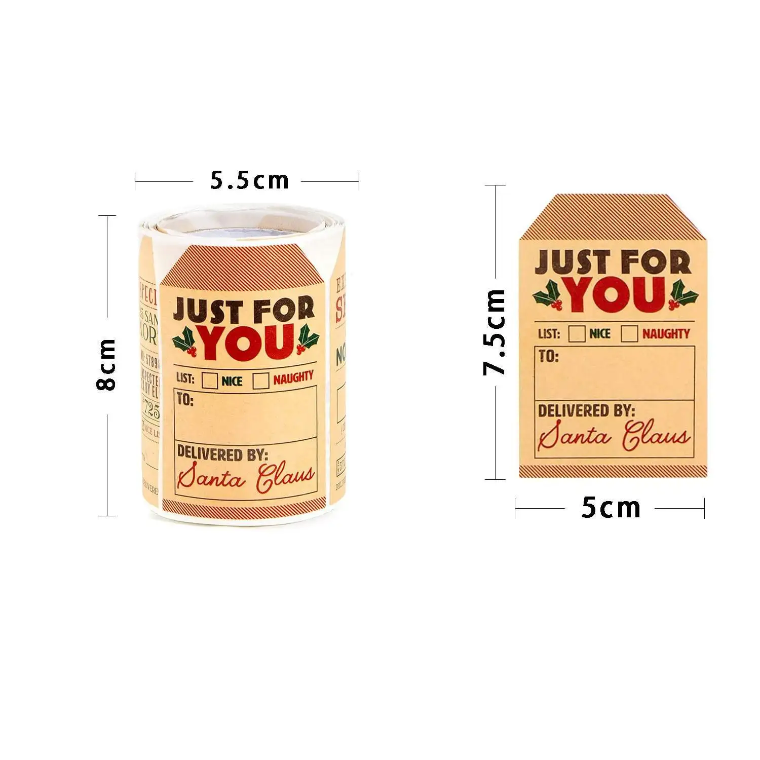 Christmas Gift Tag Stickers 200pcs Christmas Kraft Label Santa Gift Stickers for Envelope North Pole Tags from Santa Party Favor