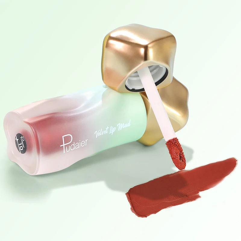 أحمر شفاه سائل لعيد الحب من Pudaier لا يلتصق على كوب ملمع شفاه، وخلق شفاه ساحرة، وتاريخ عيد الحب