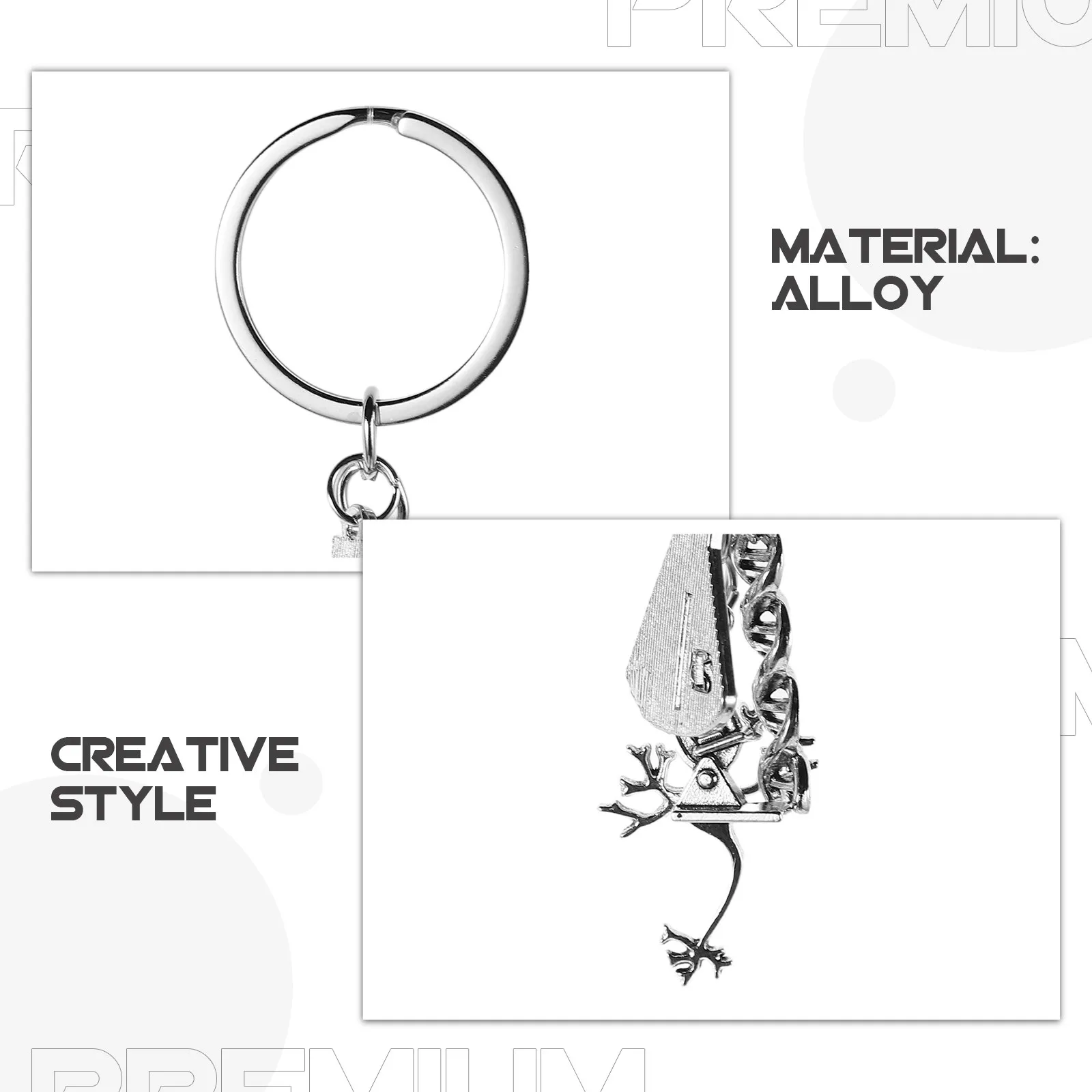 Dna Microscope Biology Keychain Science Teacher Favor Mini Design Bag Pendant Gift for Educational Use Science Keychain