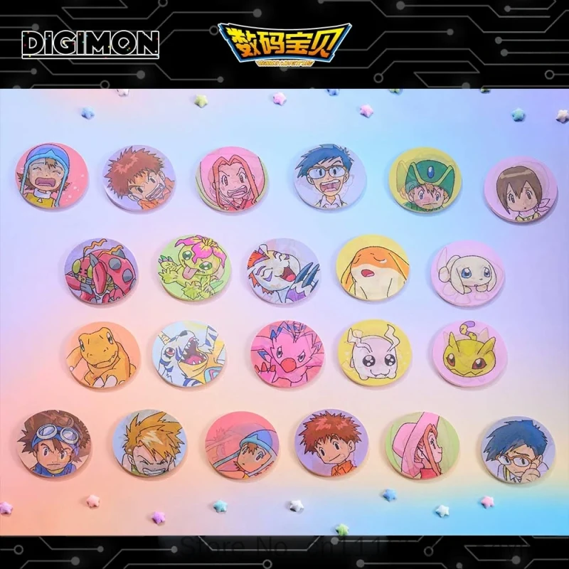 Digimon Adventure 01 Lenticular Fridge Magnet Blind Box Magnetic Badge Decorative Official Peripheral Anime Collectible Gift
