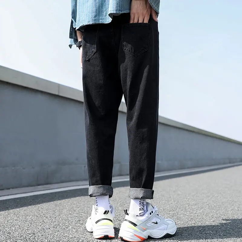 Men Jeans Male Trousers Simple Design High Quality Cozy All-match Students Daily Casual Korean Fashion Ulzzang Ins Plus Size 5XL