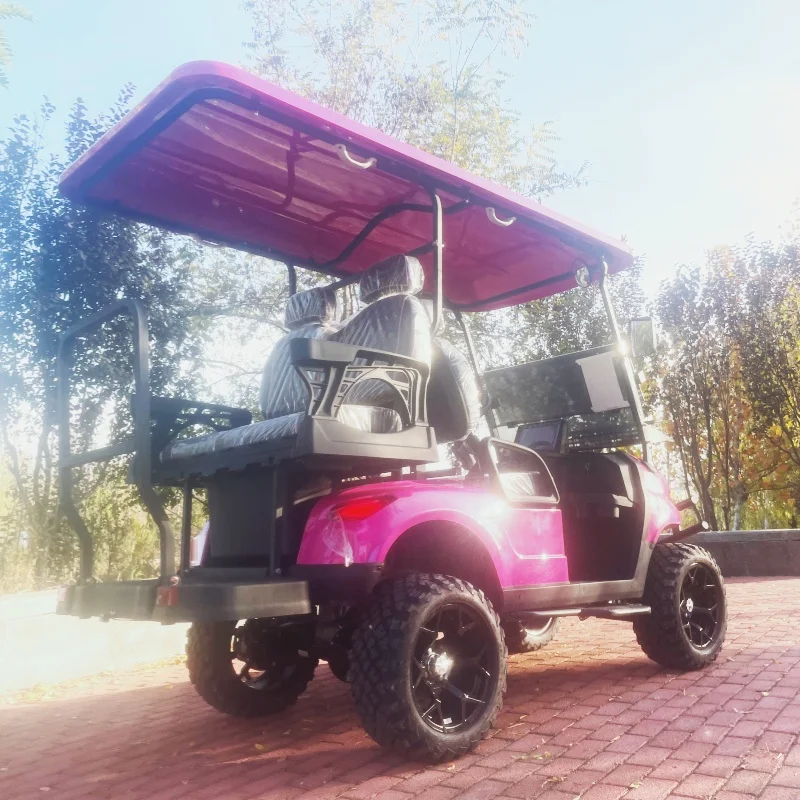 Electric Golf Cart For Resorts Hotels & Campuses-Multiple 30-45Km/h Speed 90km Range Seat With Headrest Bumper Front Basket