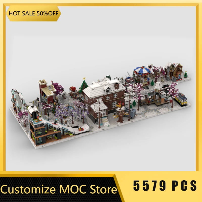 5579 pièces vente chaude scène de Village d'hiver détails du modèle blocs de construction modulaires enfants assemblage affichage jouets Festival cadeau Surprise