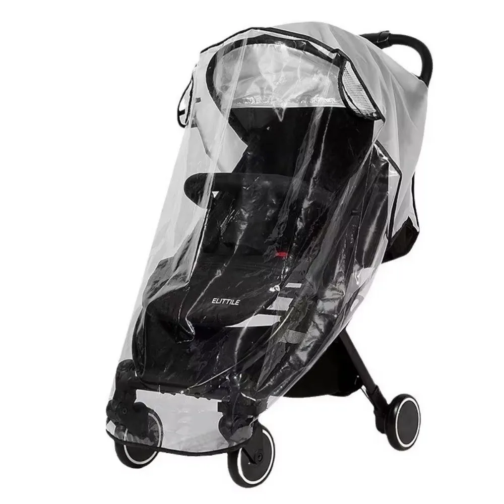 Portable Transparent Stroller Rain Cover 360 Degree Windproof Baby Cart Raincoat Breathable Rainproof Cover Stroller Accessories