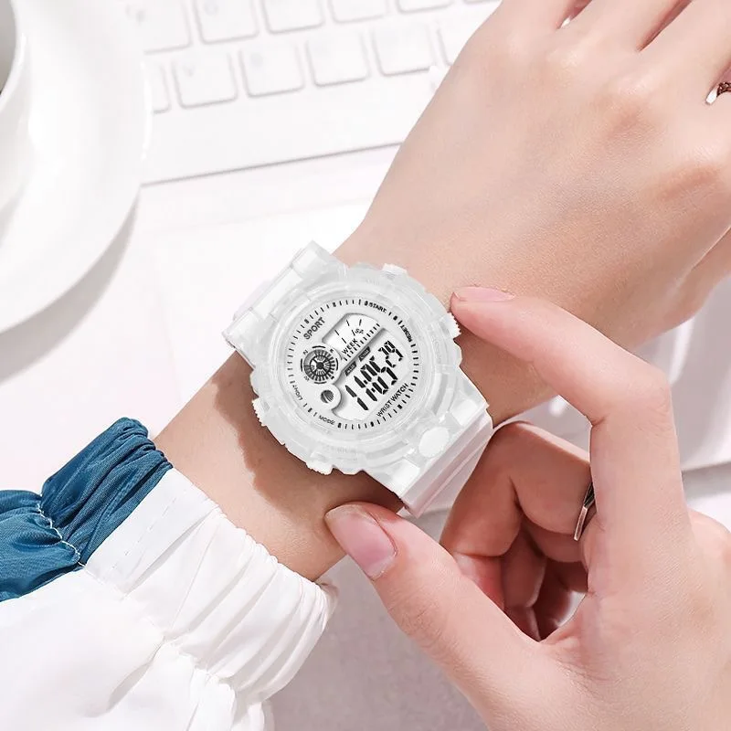 Electronic Watch Unicorn Transparent INS High Aesthetic Student Simple Sports Electronic Watch