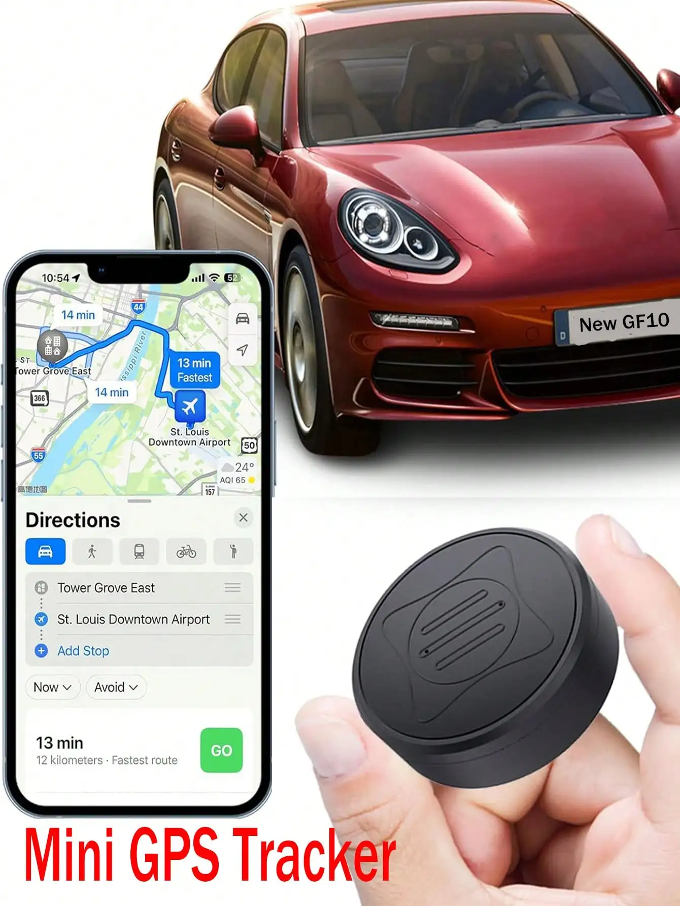 Mini Magnetic GPS Tracker 2G, Car Anti-Lost Anti-Theft Precise Locator
