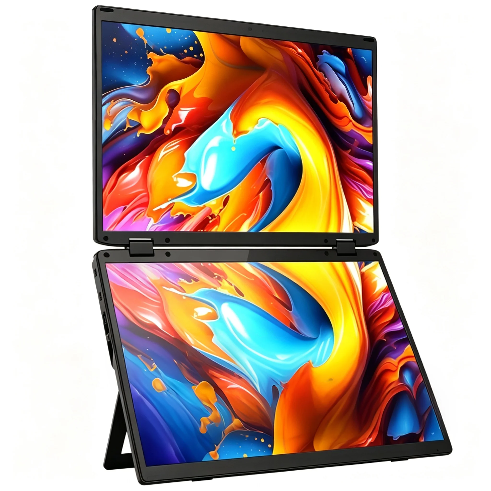 M4 15.6Inch IPS 1080P FHD LCD Dual Screen Portable  Laptop Screen Extender Built-in Speakers Mobile Office Entertainment
