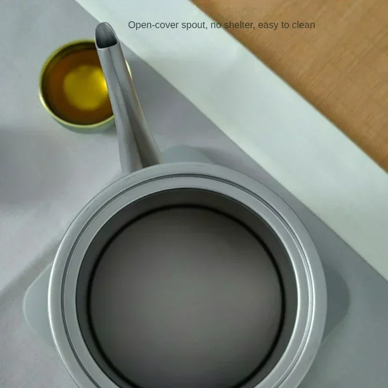 純チタン製電気ケトル,長くて細かい口,家庭用ティーポット,サモワール,220V, 1リットル