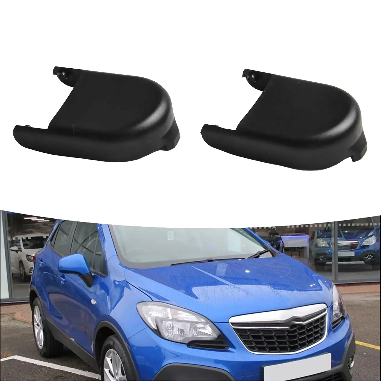 2x Car Front Windshield Wiper Nut Cap 95271190 For Opel For Mokka 2012-2018 Plastic Wiper Nut Car Windshields Accessories