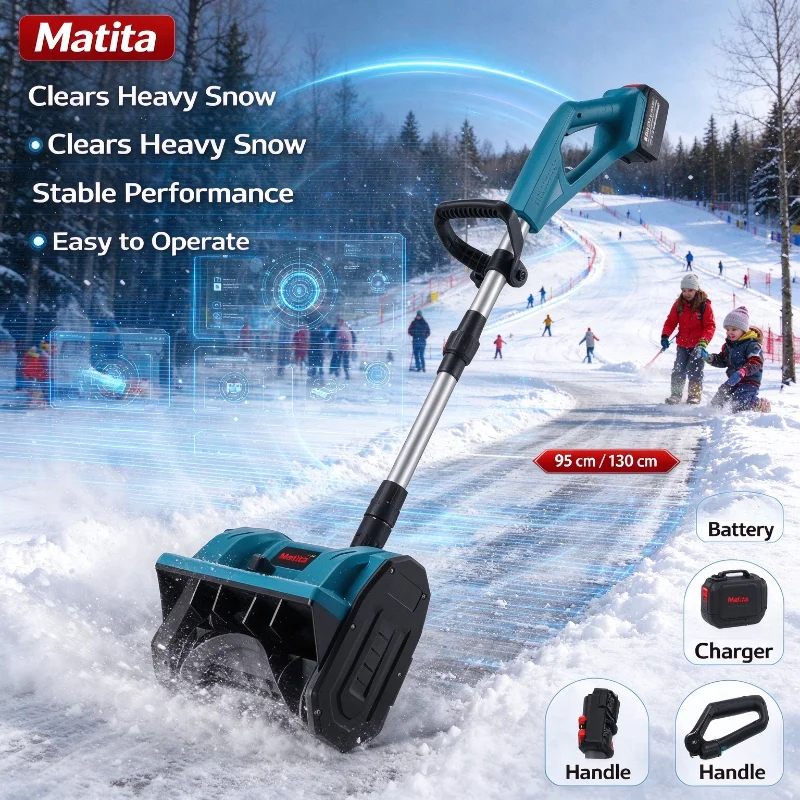 Compact Snow Blower Retractable Handle Electric Snow Shovel, Used To Clear The Snow on The Porch,suitable for Makita 21V Battery
