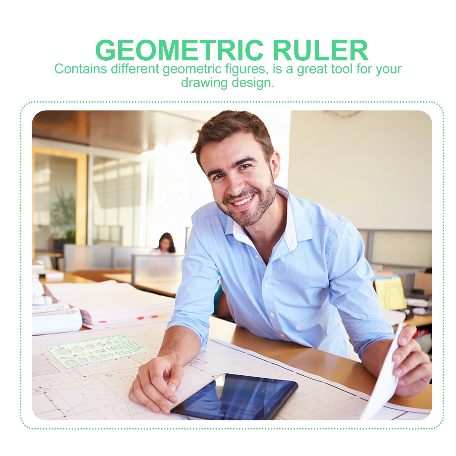 

Geometric Ruler Set Drafting Tools Geometry Template for School Plastic Rulers Measurement