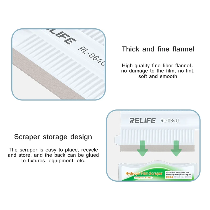 RELIFE RL-064U Multifunctional Hydrogel Film Scraper for Mobile Phone Tablet Film Removal Prying Flat Surface Pushing Tool