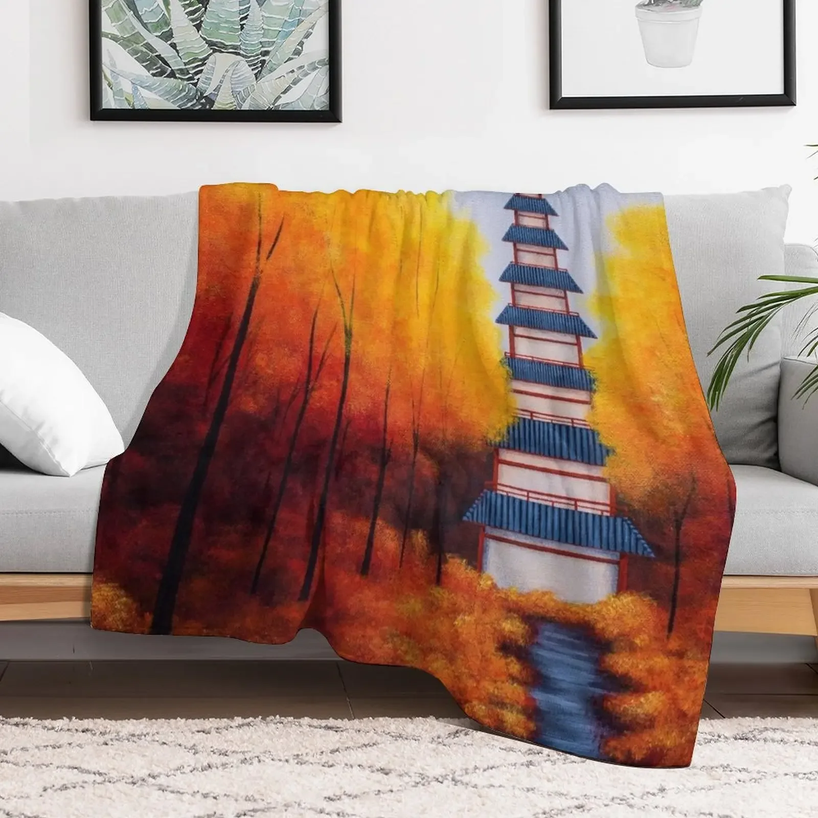 Bellchime Trail Throw Blanket Cozy Light Blanket for Travel Camping Picnic