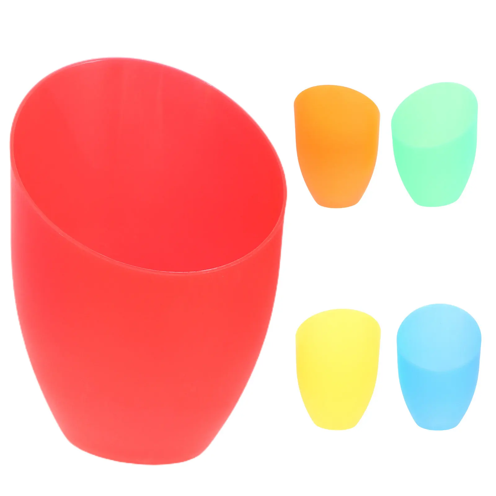 5Pcs Inclined Horseshoe Multicolor Plastic Lamp Shade Decorative Lampshade Set for Bedside Desk Floor Pendant Lamp Replacement