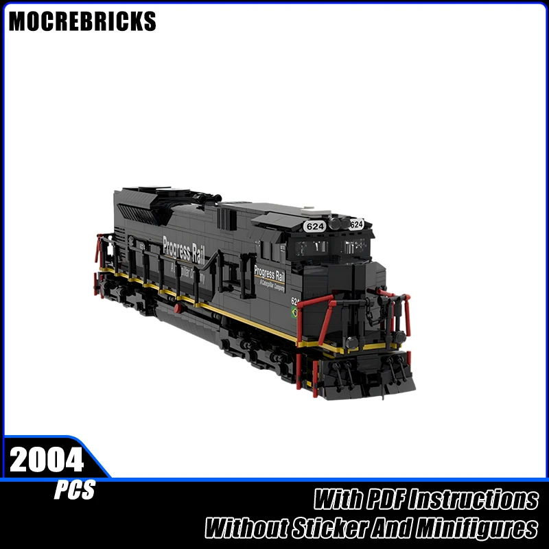 MOC Mauritania Railway SNIM SD70ACS Carriage Train Building Blocks Model Bricks Boy Toys Xmas Gift