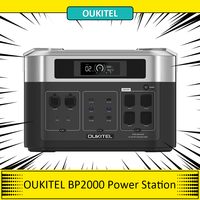 OUKITEL BP2000 Portable Power Station, 2048Wh/640000mAh LiFePO4 Battery Solar Generator, for Camping 2200W AC Output, 2000W UPS