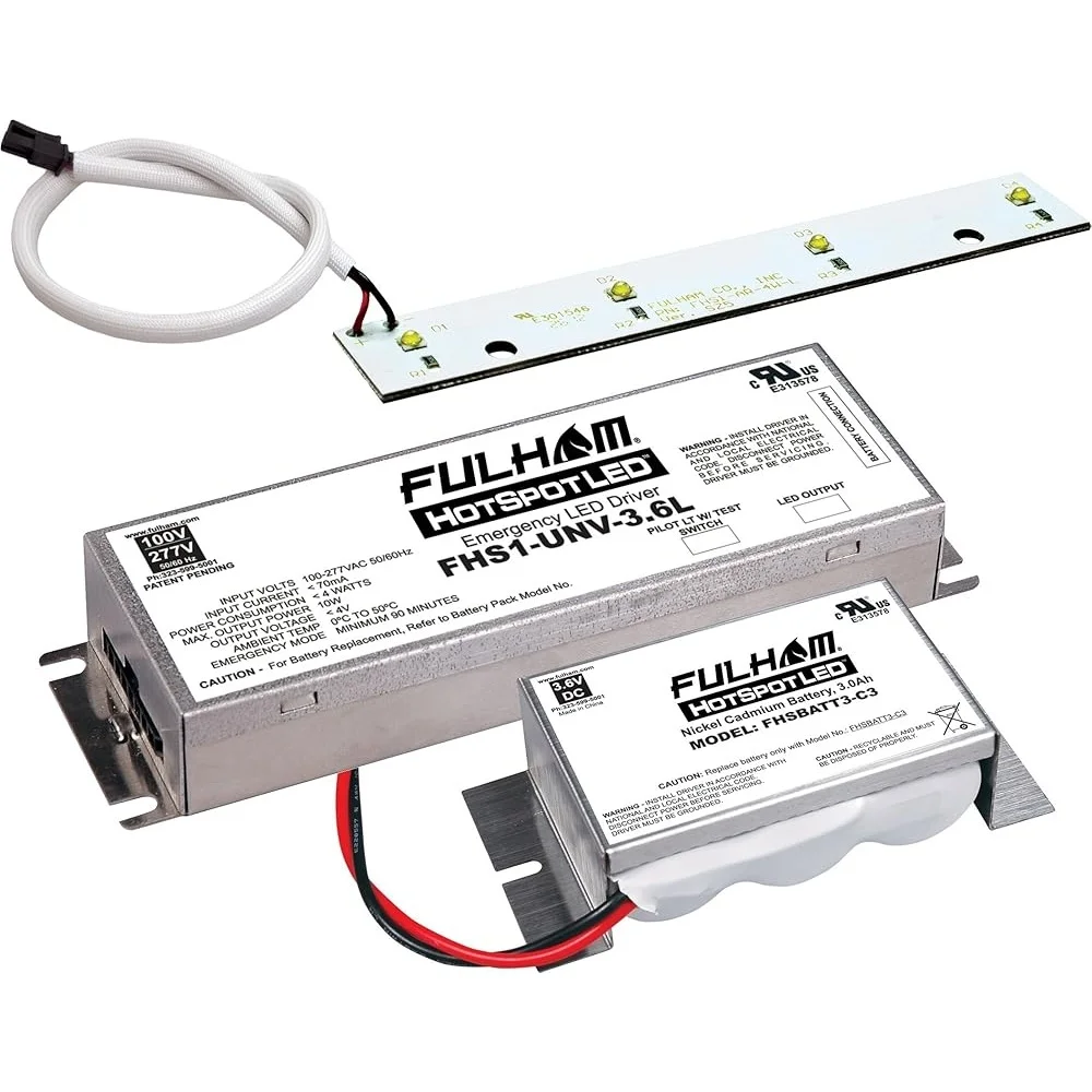 Emergency Backup Kit T8 Retrofit UL Listed High Efficiency Light Driver Test Switch Included