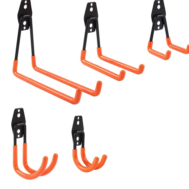 AliExpress Heavy Duty Metal Hook Garage Organizer Wall Mount Bicycle Hanger Hooks Wall Mount Anti-slip Storage Hook For Ladders Garden Tool
