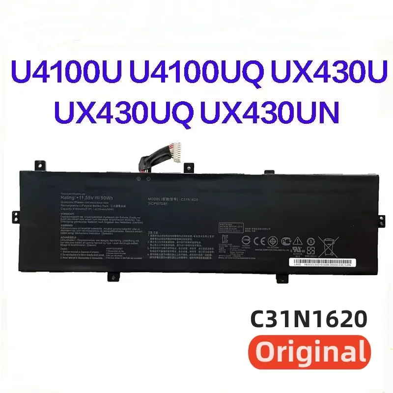 

100%Original 11.55V 4335mAh for ASUS C31N1620 U4100U U4100UQ UX430U UX430UQ Laptop Battery