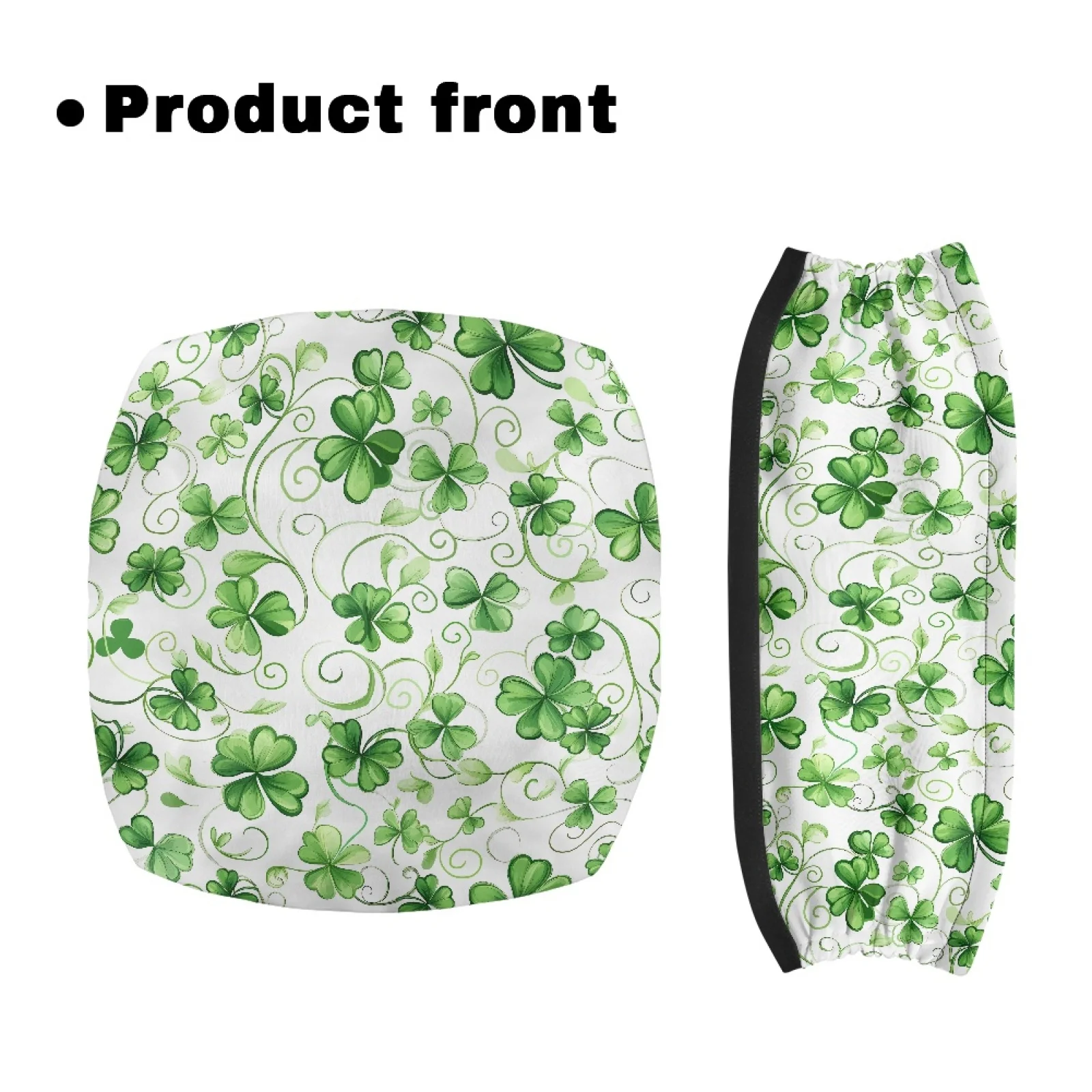 Coloranimal Green Clover 2 Pieces Walker Seat Cover Replacement for The Elderly Seat & Backrest Cover Set New Design