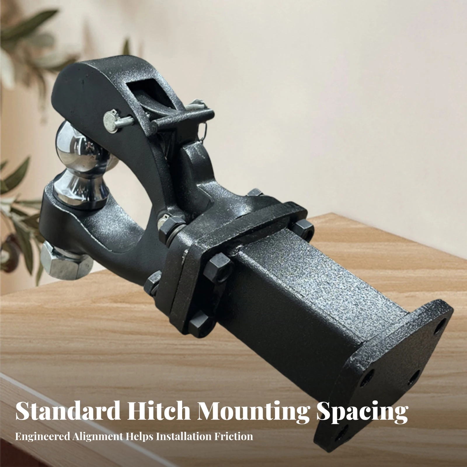 Trailer Hitch Extension Adapter Coated Hitch Extension Rod with Spacer Hardware Heavy-Duty Long-Lasting