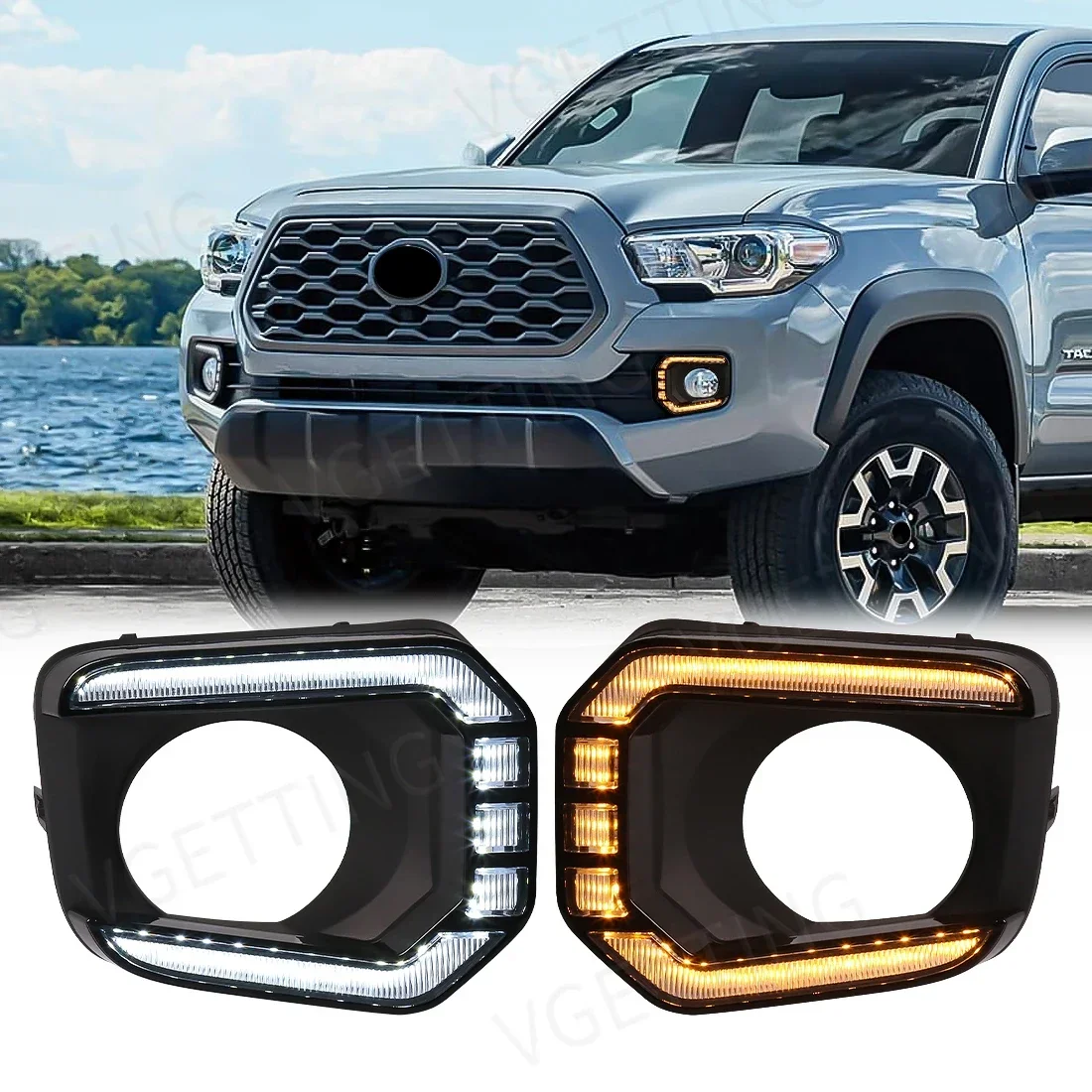 

DRL Daytime Running Lights LED Fog Lamp For Toyota Tacoma 2016 2017 2018 2019 2020 2021 2022 2023 Headlight Driving Car Parts