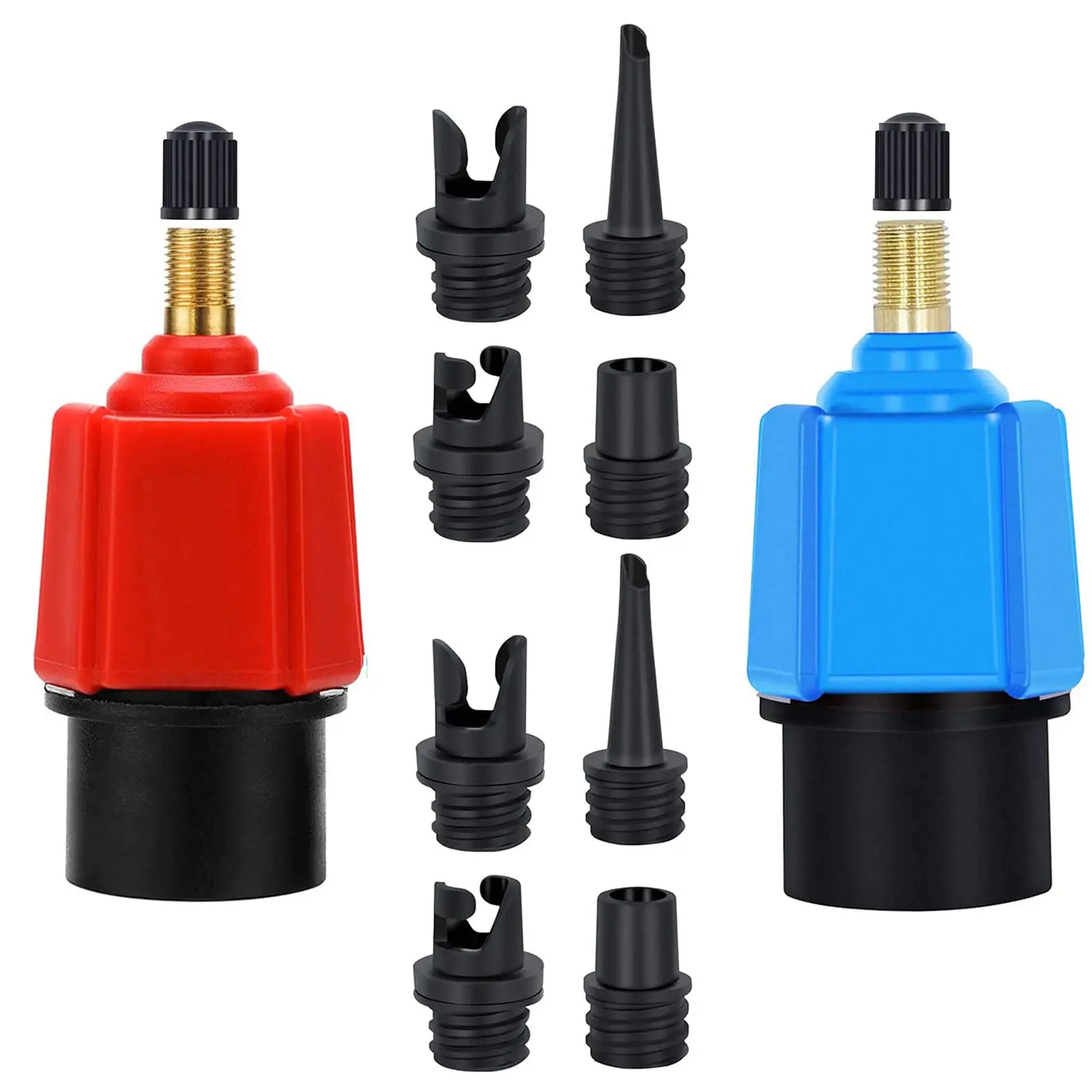 Air Valve Adapter SUP Board Inflatable Paddle Rubber Boat Kayak Air Valve Adaptor Compressor Converter 4 Nozzle Boat Accessories