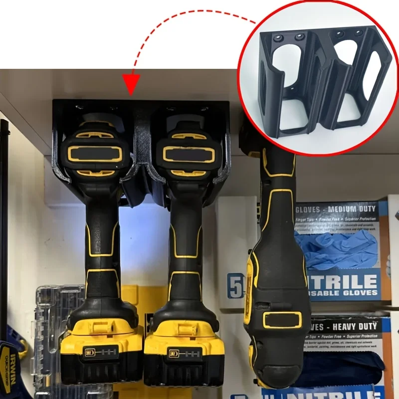 

Tool Storage Rack Wall-Mounted Power Tool Organiser Garage/Workshop Organisation Solution (Includes Mounting Screws)