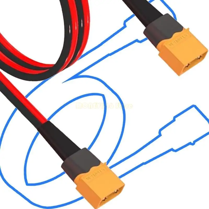 F62C XT60 Male to Male Extension Cable Model Aircraft Connection Line for Photovoltaic Cells and Model Aircraft 12AWG