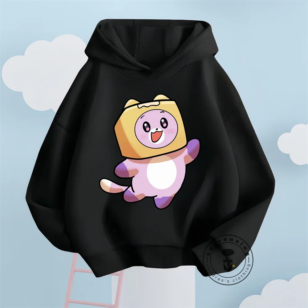 Harajuku Kids Lanky Box Hoodie 2-14 Years Old Sweatshirt Autumn Long Sleeve Cartoon Girls Boys Casual Clothing Tops Children