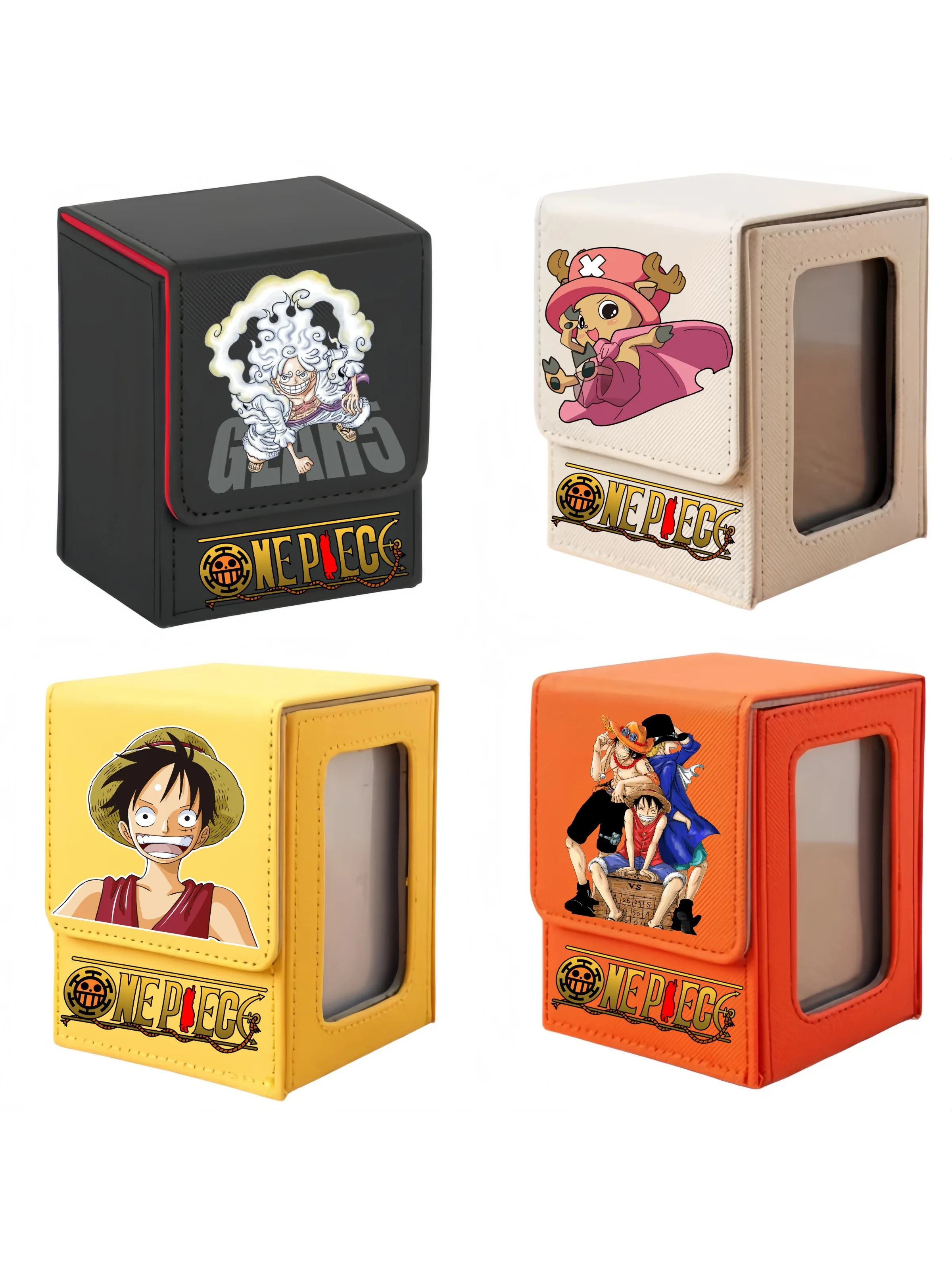 Pudełko na karty kolekcjonerskie ONE PIECE Luffy Zoro z okienkiem, z magnetycznym zamknięciem, organizer na karty do gry, etui na biżuterię — 2