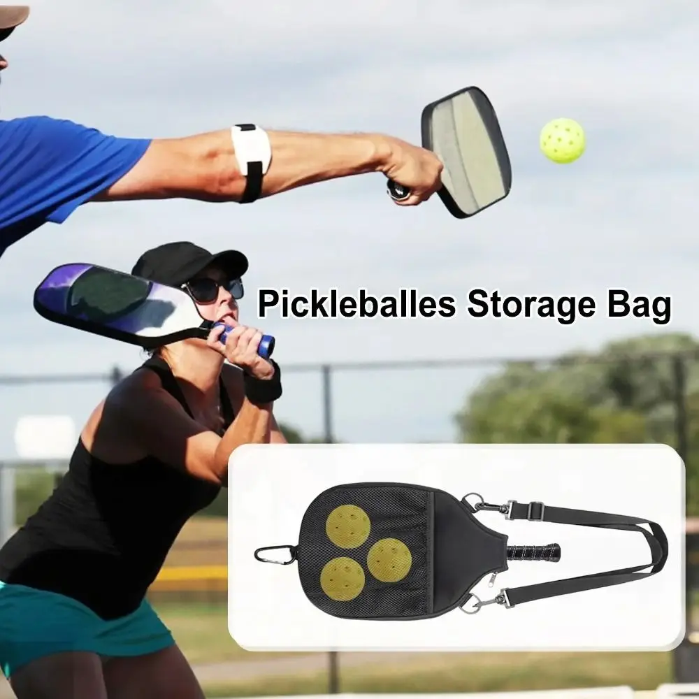 

Large Capacity Pickleball Crossbody Bag Waterproof Adjustable Strap Pickleball Paddle Cover Zipper Closure Professional